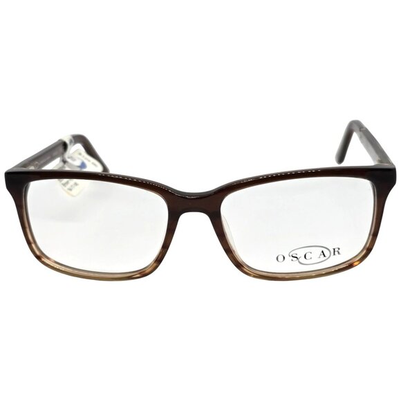 Oscar de la Renta OSM829 Brown Horn Gradient Eyeglass Frames 54-17-140 Rectangle - Picture 2 of 10